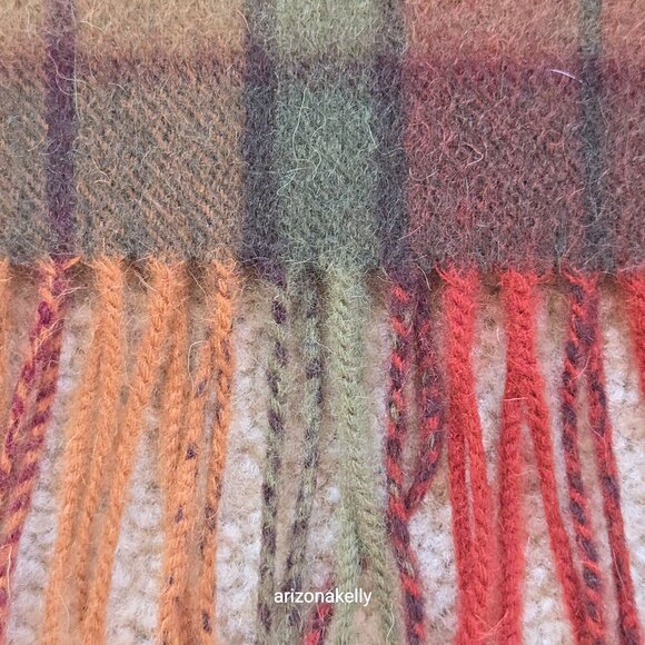 NWOT Orvis Lambswool Scarf in Autumn Plaid - Picture 6 of 8
